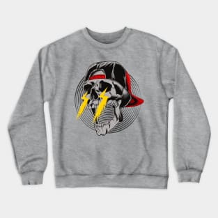 Skull Head Illustration Crewneck Sweatshirt